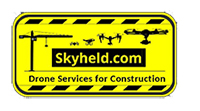 Sky held Drone Hire Cameras Logo