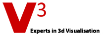 V3 -3D Rendering & Animation Logo
